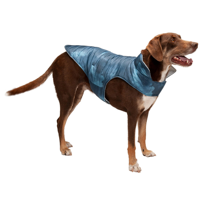 Reversible Reflective Puffer Dog Coat