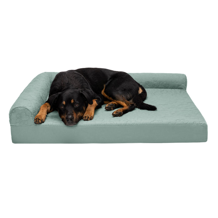 Deluxe Chaise Lounge Dog Bed - Pinsonic Paw Quilted Pet Bed